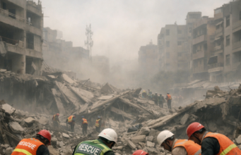 පාකිස්තානයේ කරච්චි නගරයේ ගොඩනැගිල්ලක් කඩා වැටී ළමුන් 7ක් ඇතුළු 13ක් මරුට