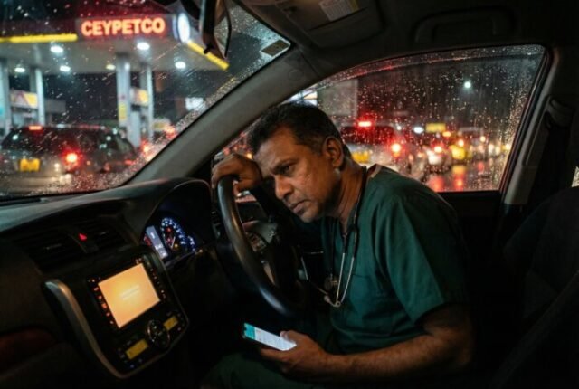 Sri Lankan Doctor Fuel Queue