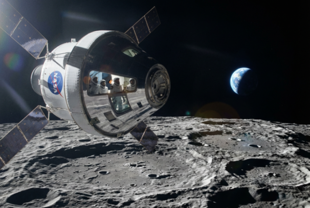 Orion Spacecraft Earth Moon