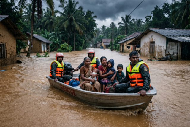 Sri Lankan Flood Rescue Operation