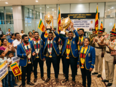 ආසියාව දෙදරුම් කැවූ ලංකා “ටස්කර්ස්” වීරයෝ නිල හරසර මැද මව්බිමට පා තබයි