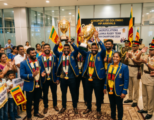 ආසියාව දෙදරුම් කැවූ ලංකා “ටස්කර්ස්” වීරයෝ නිල හරසර මැද මව්බිමට පා තබයි