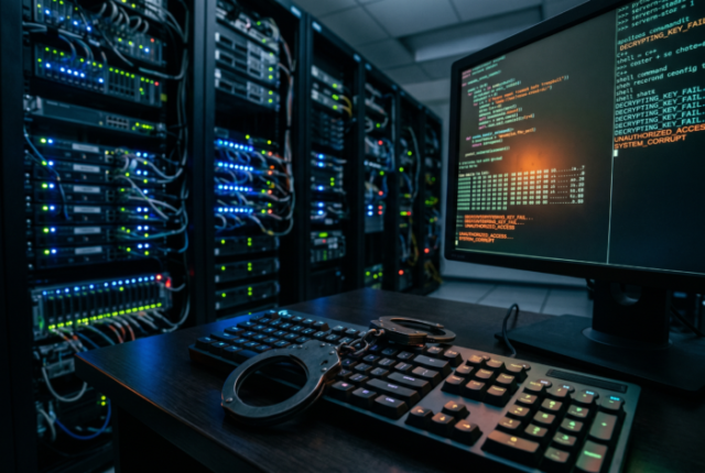 cyber corruption server room