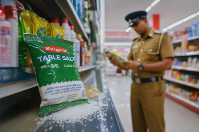 Sri Lankan Supermarket Salt Investigation Scene