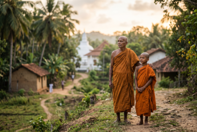 Sri Lankan Village - Elder Monk and Novice