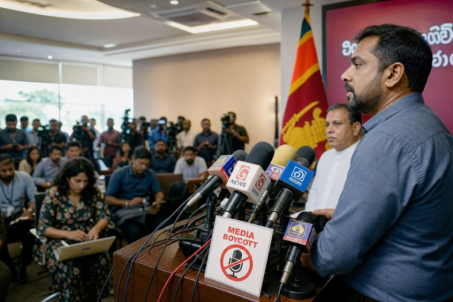 Sri Lankan Political Press Conference